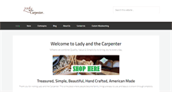 Desktop Screenshot of ladyandthecarpenter.com