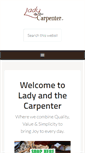 Mobile Screenshot of ladyandthecarpenter.com