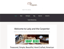 Tablet Screenshot of ladyandthecarpenter.com